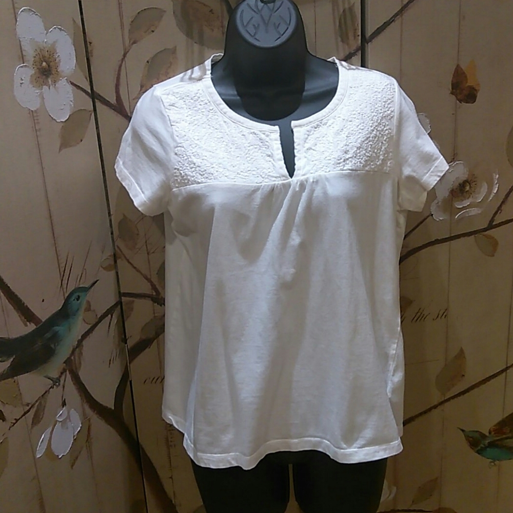 Liz Claiborne Size M Top 100% Cotton- E32